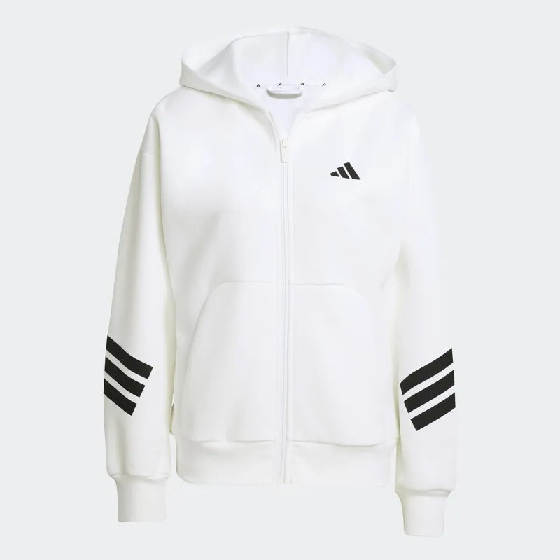 adidas WOMEN White HOODED TRACK TOP | SKU : JW7803
