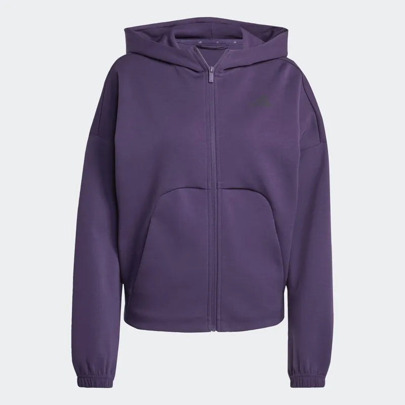 adidas WOMEN Purple HOODED TRACK TOP | SKU : JX0441